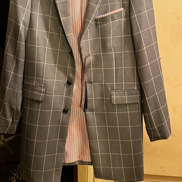 Mens Zara grey checked jacket size small - Picture 2 of 5